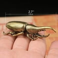 thumbnail image 4 of Solid Brass Insect Figurine Beetle Statue Home Animal Decor Ornament 3pcs, 4 of 12