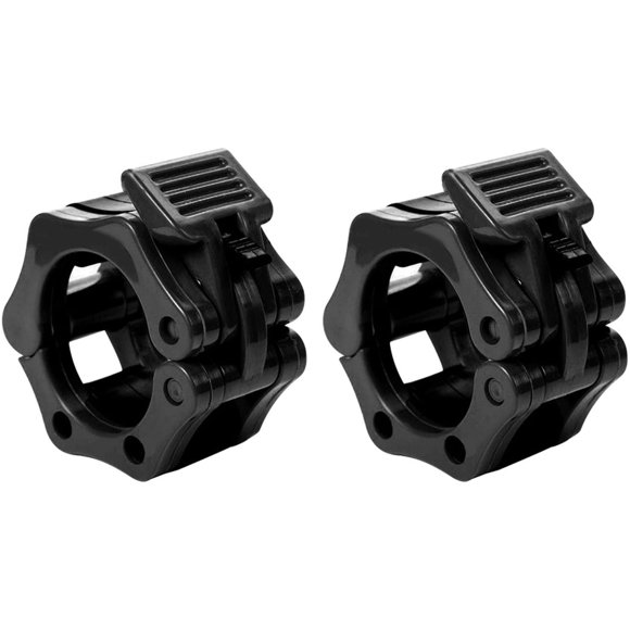 Collar de bloqueo con abrazadera para levantamiento de pesas, par de 2, barra olímpica de liberación rápida con estuche de transporte, ideal para levantamiento de pesas o entrenamiento