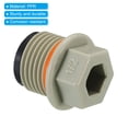 thumbnail image 4 of Unique Bargains 1/2PT PPR Pipe Fitting End Cap, 8 Pack Hex Male Water Tubing Stoppers PPR Pipe Connector Plug, Grey, 4 of 6