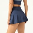 thumbnail image 5 of MIXUE Skirts For Women Summer Solid Color Elastic High Waist Casual Yoga Mini Tennis Skirt Workwear,Blue,M, 5 of 6