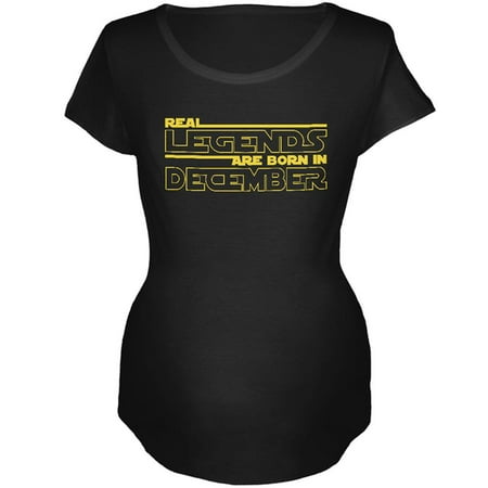 

Real Legends are Born in December Maternity Soft T Shirt Black 2XL