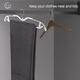 thumbnail image 2 of 60 Pack M-Style Plastic Pants Hangers, Thin Space Saving Hanger with Rubber Pads and 360° Hook - Non Slip Clothes Hangers, Closet Organizer for Camisole, Tank Top, Dresses, Skirt - Gray, 2 of 4