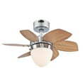 thumbnail image 3 of Westinghouse Lighting  Origami 24-Inch 6-Blade Indoor Ceiling Fan with Dimmable LED Light and Opal Frosted Glass Chrome Chrome, 3 of 5