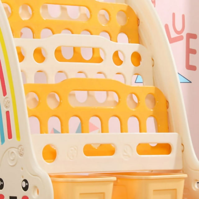 Kindergarten Book Storage Rack Children Bookshelf Kindergarten Picture Books Storage Rack Home Simple Floor Standing Bookshelf 5 Layers 54x72x39cm/21.3x28.3x15.4in