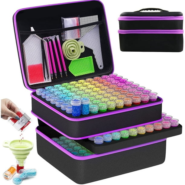 ARTDOT Diamond Painting Storage Boxes, 240 Slots Bead Storage with 5D