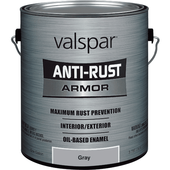 Valspar 21800 Series 21834 Oil Gloss Enamel, Gloss, Gray, 1 gal