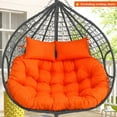 thumbnail image 4 of 59"Swing Egg Chair Cushion Replacement 6.3"Thickened Waterproof Removable Double Full Filling 2 Seater Hanging Egg Chair Cushions Outdoor Patio Hanging Basket Chair Cushions Orange, 4 of 8