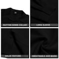 thumbnail image 5 of GENTS BLISS button Down Mens Shirts Long Sleeve Shirts for Men Solid TextureT-shirts, 5 of 7