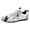 White, variant on Rokment Retro Color Block Low Top Fashion Sneakers for Men Casual Breathabe Mesh Leather Patchwork Lace up Walking Tennis Flat Skate Shoes Black Size 7.5