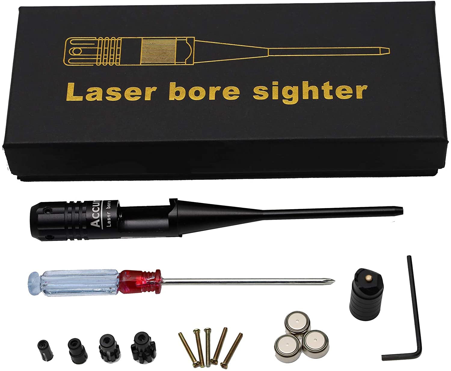 Hunting Gun Red Dot Laser BoreSighter Bore Sight kit .22 to .50 Caliber Stock 