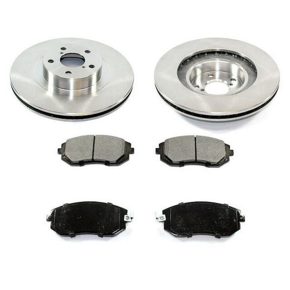 Front Ceramic Brake Pads and Rotor Kit - Compatible with 2003 - 2008 Subaru Forester 2004 2005 2006 2007