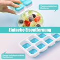 thumbnail image 3 of 14 Compartment Ice Tray, Silicone Ice Tray with Lid, Silicone Gasket and Waterproof Stackable Ice Tray Ice Tray (4 Pack), 3 of 8