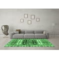 thumbnail image 3 of Ahgly Company Indoor Square Abstract Emerald Green Modern Area Rugs, 7' Square, 3 of 4