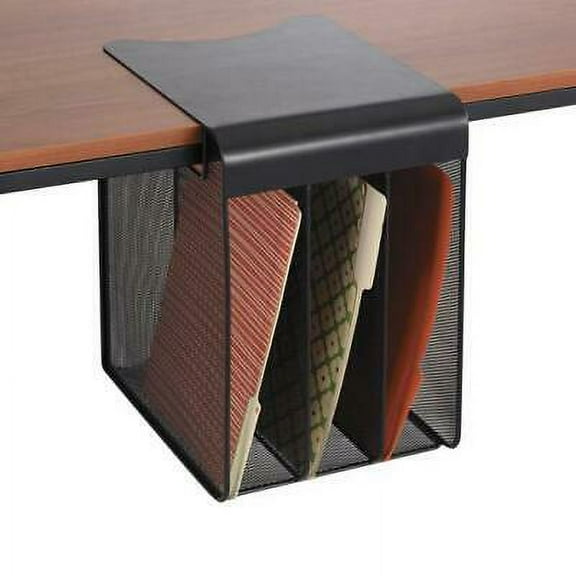 1Pc Safco 3243BL 14 3/4" x 11 3/4" x 9 1/4" Onyx Black Solid Top Vertical Hanging Storage