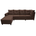 thumbnail image 1 of Sala Esquinera El Bazar Store Freya Chocolate 275x160 cm Tela Lino Nacional Modular, 1 of 5