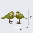 thumbnail image 2 of 5" Green Burlap Bird Set, 2 of 5