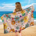 thumbnail image 6 of XYZCANDO Flowers Pattern Print Sweatproof Car Seat Cover Towel, Anti-Slip Easy Install Machine Washable Towel Cover for SUV Cars, 6 of 11
