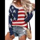 thumbnail image 3 of Suéter con Bandera Estadounidense para Mujer, Sudadera de Punto, Larga, Holgado, Estilo Invierno Otoño 2, Talla M, 3 of 10