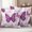 Light Pink Dark Pink Light Purple, variant on Purple Butterflies Outdoor Waterproof Pillow Covers, Spring Summer Butterfly Decorative Square Throw Pillowcase Sofa Cushion Sham for Patio/Couch/Chair, 16"x16" 2 Pack