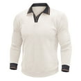 thumbnail image 2 of Ceisia Men's Casual Striped Half Button Round Neck Pullover with Pocket Daily Fashion Top Gift, 2 of 7