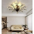 thumbnail image 2 of WUZSTAR Modern Crystal Branches Chandelier Pendant Lamp Living Room Home Ceiling Fixture,Vintage Black Ceiling Light Flush Mount Ceiling Lighting Fixture, 2 of 6