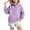 Q02 Purple, variant on Mifsaly Kids Girls Sweatshirt Half Button Pullover Sweatshirts Mock Neck Long Sleeve Loose Fit Casual Fall Winter Tops Orange,160
