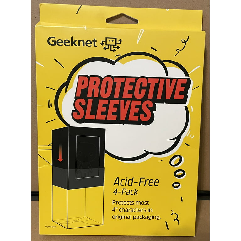 Geeknet 4 pk Protective Sleeves fits most 4 inch Vinyl characters 