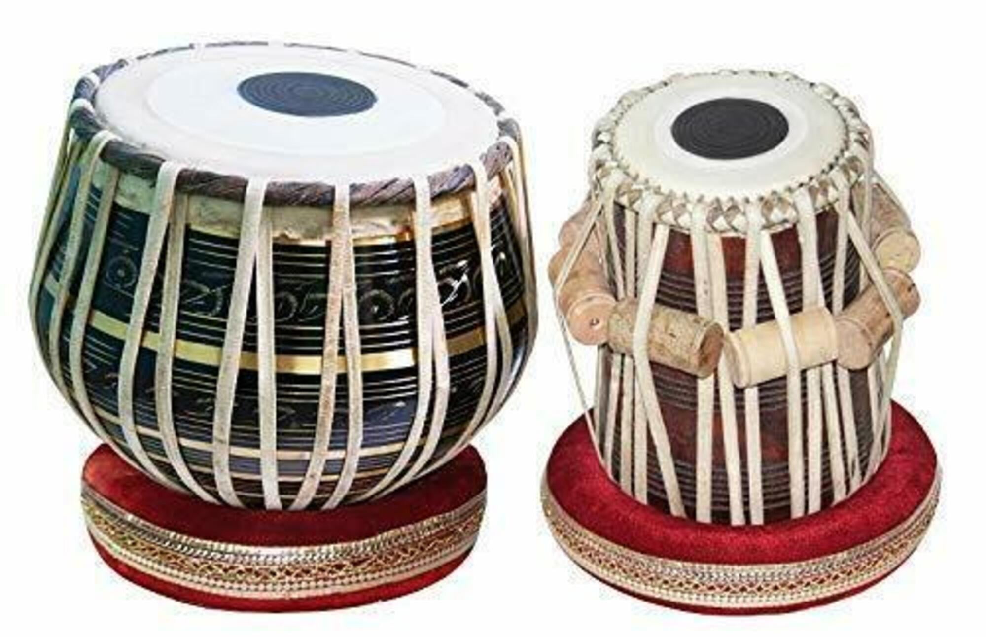 Tabla Drum Set~2.5 Kg Black Painted Designer Bayan~Wooden Dayan