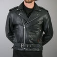 thumbnail image 2 of Hot Leathers JKM1002 Classic Men’s Motorcycle Leather Jacket with Zip Out Lining 42, 2 of 5
