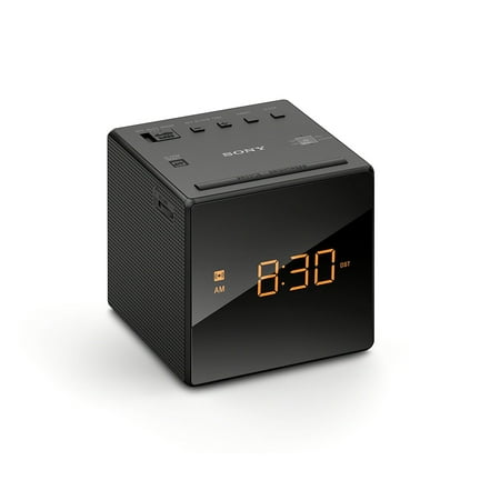 Sony AM/FM Alarm Clock Radio with Adjustable Brightness Control, Black (Open Box - Like