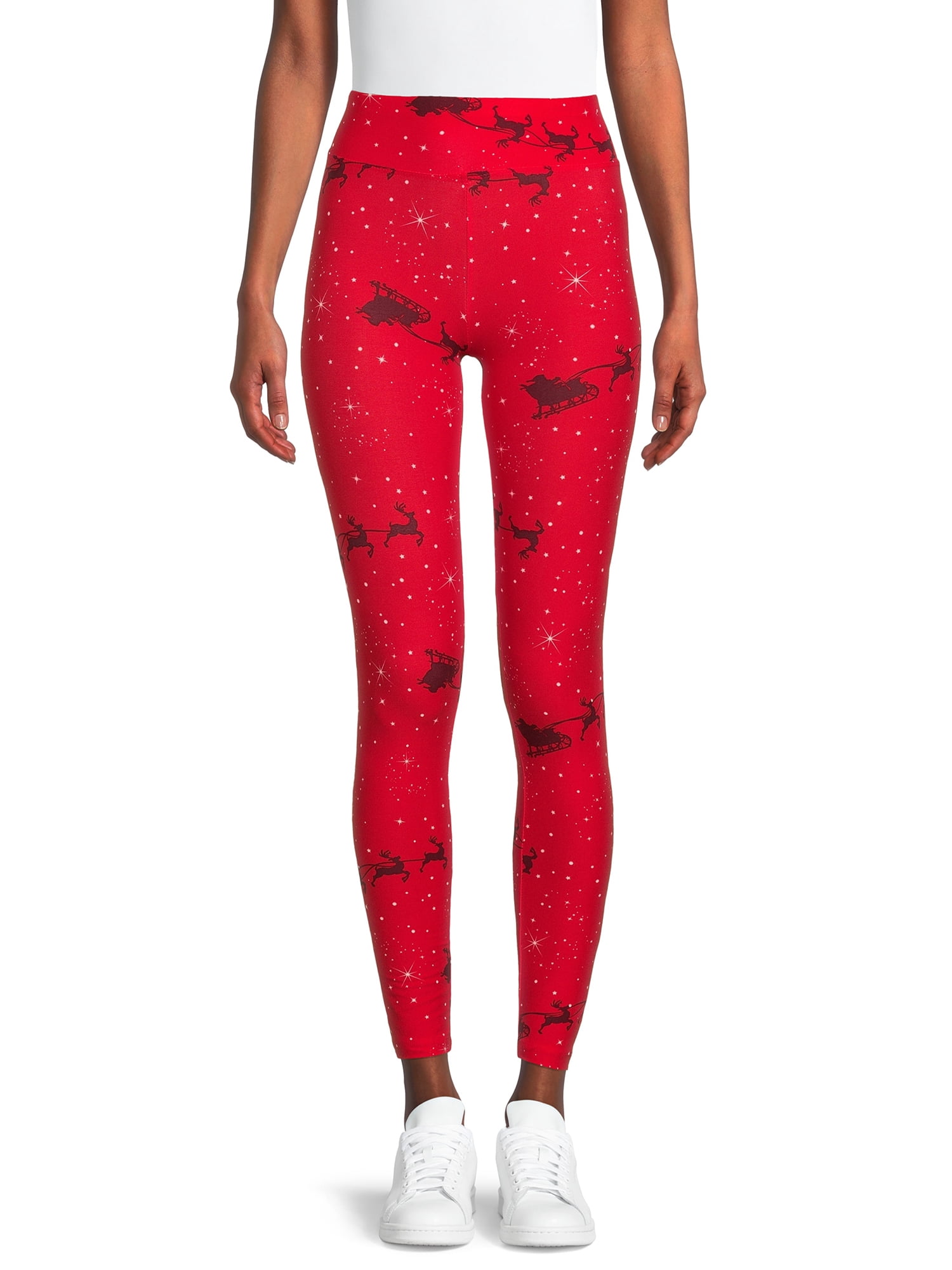 Derek Heart Juniors' Christmas Holiday Brushed Yummy High-Rise Leggings, 2-Pack