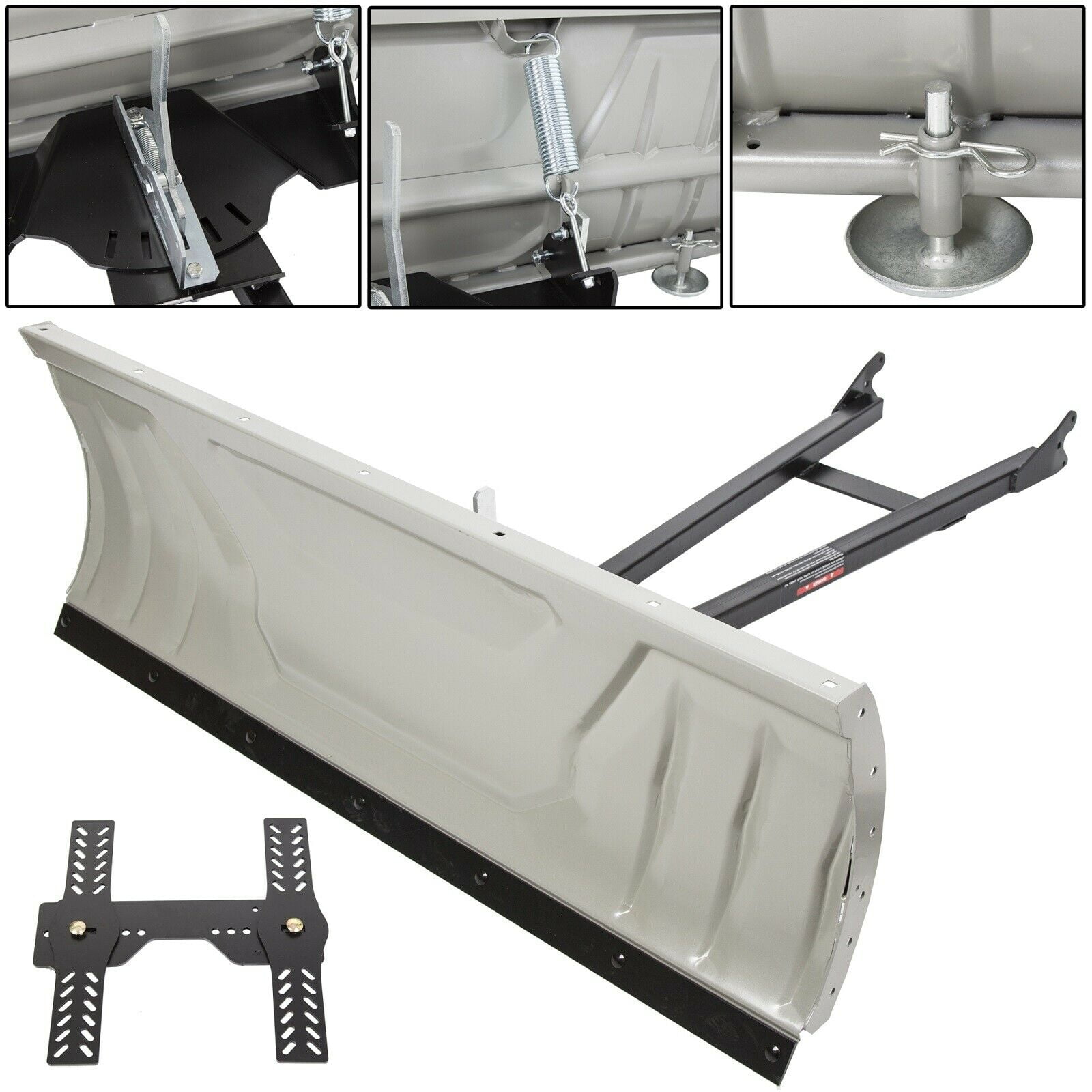 Steel ATV Snow Plow Adjustable 48" Blade Complete Universal Kit Package
