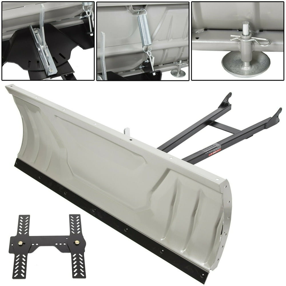 Steel ATV Snow Plow Adjustable 48" Blade Complete Universal Kit Package