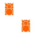 thumbnail image 2 of Inteprter 1 Juego de calcomanías de pared, adorno de escena para el hogar, póster de adorno simple DIY redondeado para niños, pegatinas de puntos para naranja amarillo 210*297mm 2piezas Inteprter CBP337271, 2 of 5