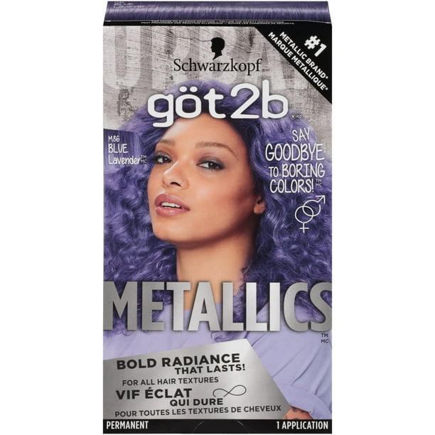 Schwarzkopf Got2b Metallics Permanent Hair Color, M86 Blue Lavender -  