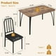 thumbnail image 4 of ChaoLink Juego de comedor para 4 personas con diseño biselado, mesa y sillas de cocina de 5 piezas con asientos acolchonados de PU, MDF compacto y reforzado con acero, ideal para espacios pequeños, 4 of 7
