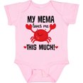 thumbnail image 3 of Inktastic My Mema Loves Me Grandson Boys or Girls Baby Bodysuit, 3 of 5