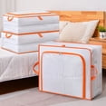 thumbnail image 4 of Clear Storage Organizer Bags, Sweater Storage Bags with Zipper, Foldable Plastic  Storage Bags for Clothes, Blankets. Waterproof, Transparent,, 4 of 8