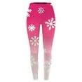 thumbnail image 5 of zaveiop Christmas Yoga Pants Christmas Leggings for Women Funny Santa Snowflake Print Costume Holiday Tights High Waist Workout Leggings (Pink, S), 5 of 7