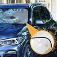 thumbnail image 3 of Iauyy Foldable Windshield Sun Shade for Cars, Interior Sun Protection for car UV Protection for Sedan/SUV/Truck, (S/M/L) Zebra, 3 of 8