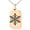 Rose, variant on Rose Gold Stainless Steel Crystallized Evergreen Snowflake Engraved Small Rectangle Dog Tag Charm Pendant Necklace