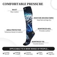 thumbnail image 3 of Lsque Futuristic Blue Light White Tiger Pattern Sport Compression Socks for Men & Women 15-20 mmHg Knee High Nurse Pregnant Running Medical and Travel Athletic, 3 of 6