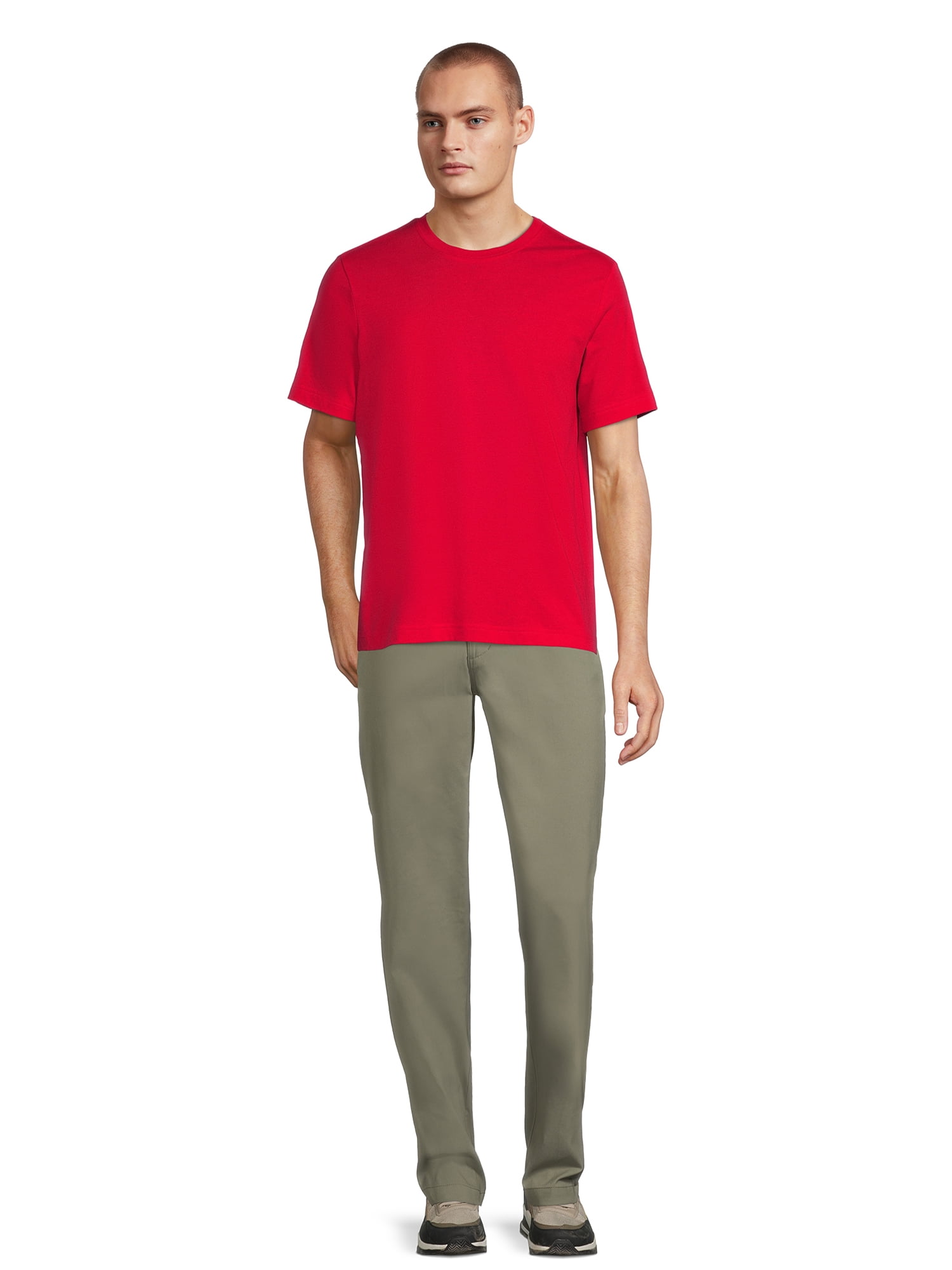 Athletic Works Men's and Big Men's Crew Neck Tee, 2-Pack, Sizes S-4XL