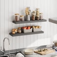 thumbnail image 7 of Fairy 2pcs Gray Floating Shelves for Wall, 22.5in Wall Mounted Storage Shelves for Bathroom, Kitchen, Bedroom and Living Room, 7 of 7
