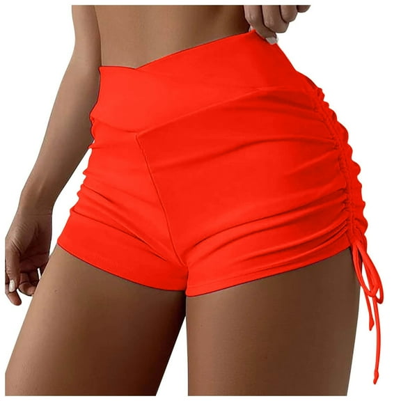 vigerkar Women's Swim Shorts High Waisted Bathing Suit Bottoms Swimsuit Boy Shorts Swimwear Bikini Board Shorts Blue, XL