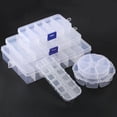 thumbnail image 2 of Adjustable Jewelry Necklace Transparent Storage Box Case Holder Craft Organizer Beads Jewelry Container 5 Slots, 2 of 6