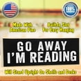 thumbnail image 3 of Go Away Reading - Rustic Wooden Sign - Great Housewarming Gift and Library/Study Room Décor Under $15, 3 of 5