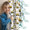 thumbnail image 3 of Blackout Kids Curtains,Cartoon Construction Vehicles Cranes Childrens Insulated Curtains Set Of 2,Bedroom Essentials,Toddler Room Decor 42"x54", 3 of 5