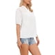thumbnail image 4 of Blusas Casual Elegantes para Mujeres Camisetas de Manga Corta con Escote en V Tops Lindos de Verano S Blancas, 4 of 6