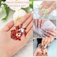 thumbnail image 3 of Uxcell Piedras de strass redondas de fondo plano, gemas de cristal de vidrio, diamantes para manualidades, decoración de ropa y arte de uñas, color naranja, 3 of 7